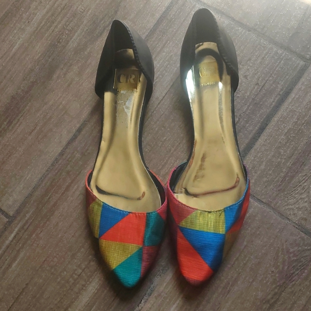 Cape Robbin Tri-Print Cheryl D'Orsay Flats.